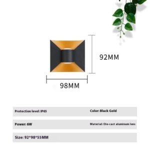 Alternative view of Bedroom LED Wall Lamp Balcony Aisle Exterior Wall Lamp
