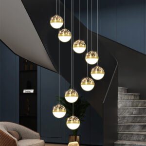 Alternative view of Nordic Luxury Luxury Villa Duplex Staircase Chandelier