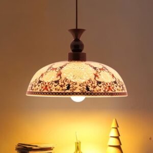Alternative view of Creative Retro Adjustable Height Ceramic Pendant Light